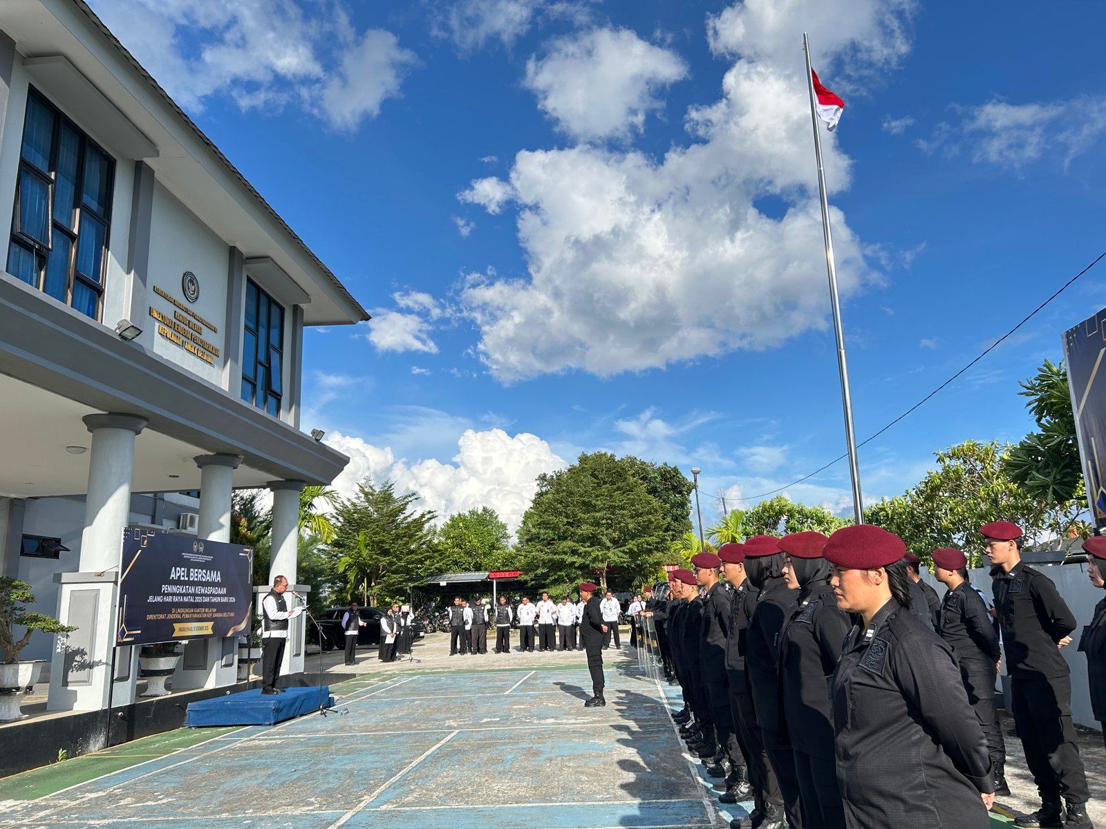 Pastikan Nataru 2025-2026 berjalan Kondusif, Kanwil Ditjenpas Babel gelar Apel Siaga